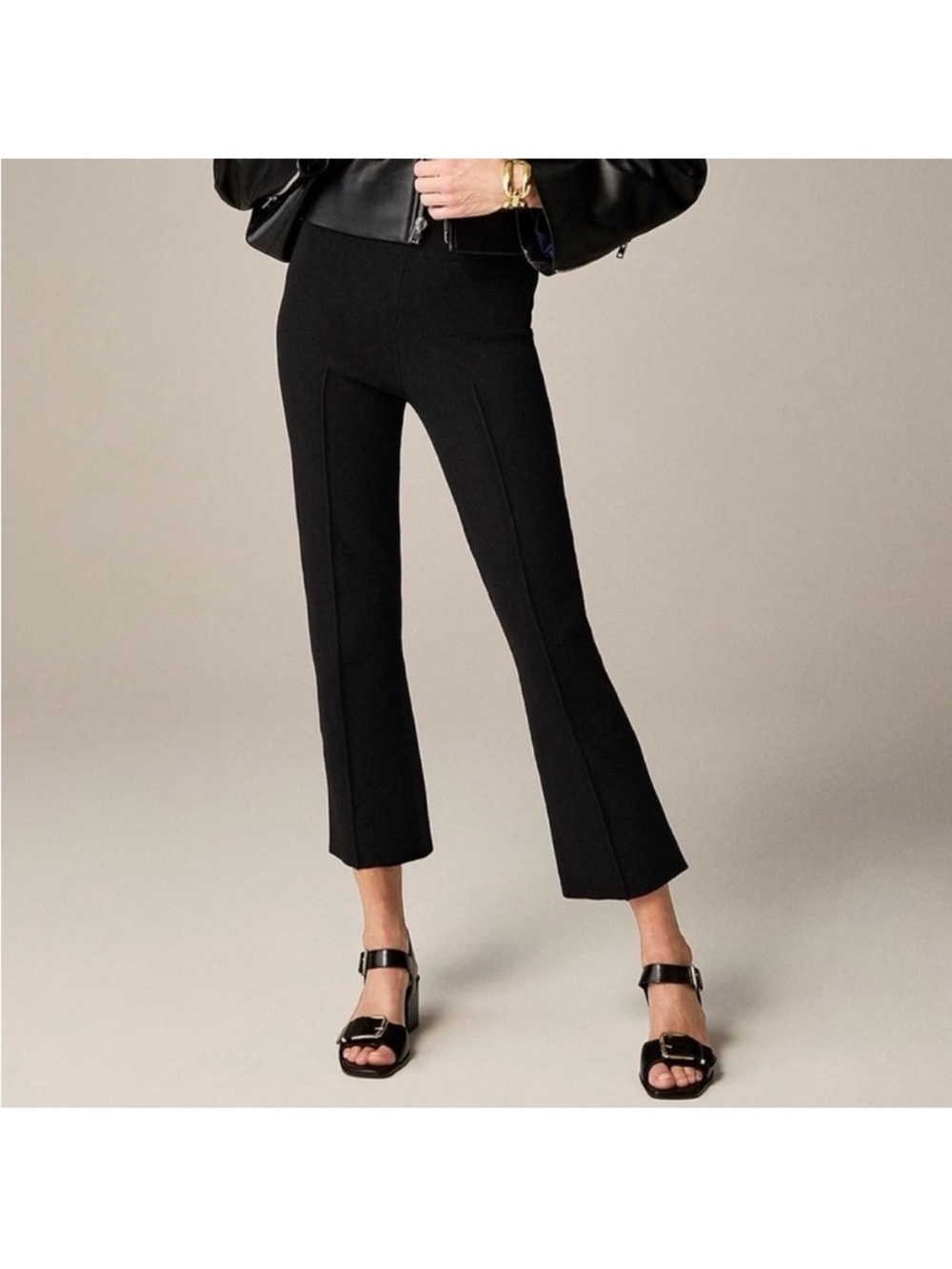 J. Crew Delaney Kickout Sweater Pants Black size large